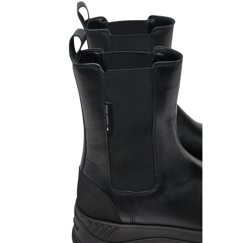 TOMMY JEANS CHELSEA FLATFORM BOOT ΜΠΟΤΑ ΓΥΝΑΙΚΕΙΑ BLACK