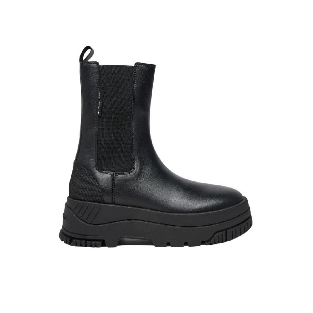 TOMMY JEANS CHELSEA FLATFORM BOOT ΜΠΟΤΑ ΓΥΝΑΙΚΕΙΑ BLACK