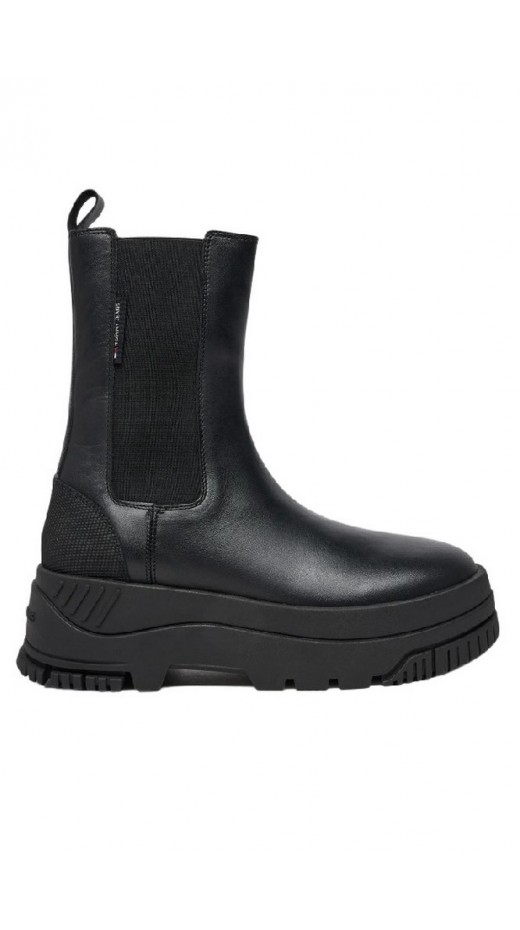 TOMMY JEANS CHELSEA FLATFORM BOOT ΜΠΟΤΑ ΓΥΝΑΙΚΕΙΑ BLACK