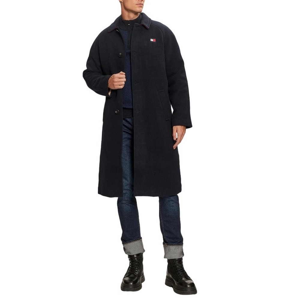 TOMMY JEANS WOOL COAT ΠΑΛΤΟ ΑΝΔΡΙΚΟ DARK NAVY