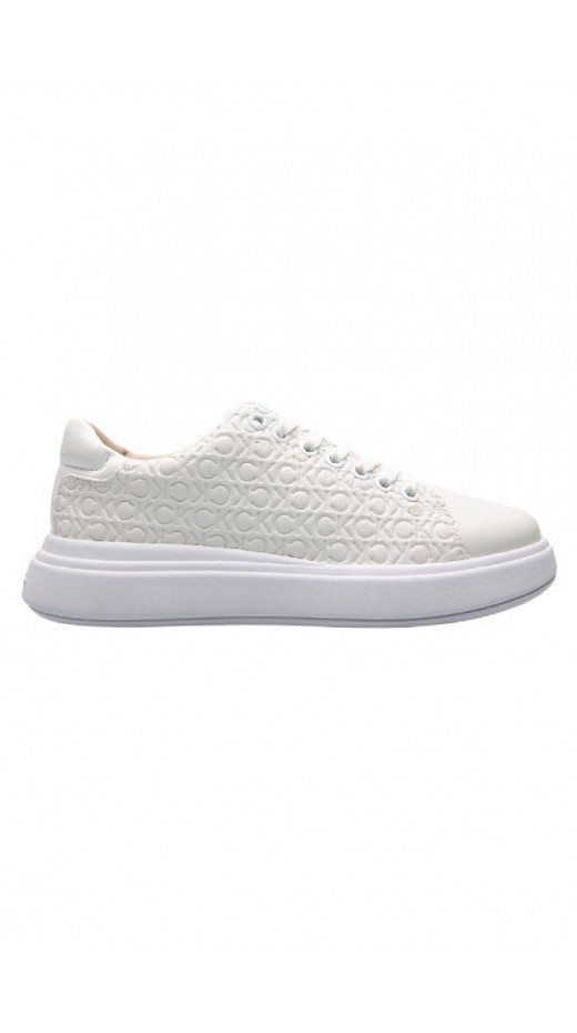 CALVIN KLEIN CUPSOLE LACE UP SAFF MONO ΠΑΠΟΥΤΣΙ ΓΥΝΑΙΚΕΙΟ WHITE