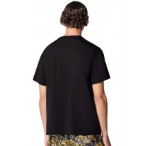 VERSACE JEANS COUTURE R LOGO SQUARE  T-SHIRT ΑΝΔΡΙΚΟ BLACK