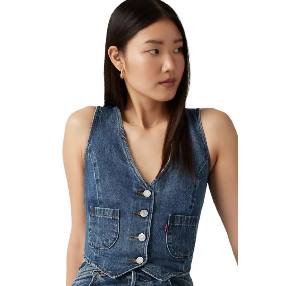 LEVI'S TAILORED VEST DENIM ΓΙΛΕΚΟ ΓΥΝΑΙΚΕΙΟ BLUΕ DENIM