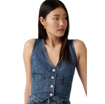 LEVIS TAILORED VEST DENIM ΓΙΛΕΚΟ ΓΥΝΑΙΚΕΙΟ BLUΕ DENIM