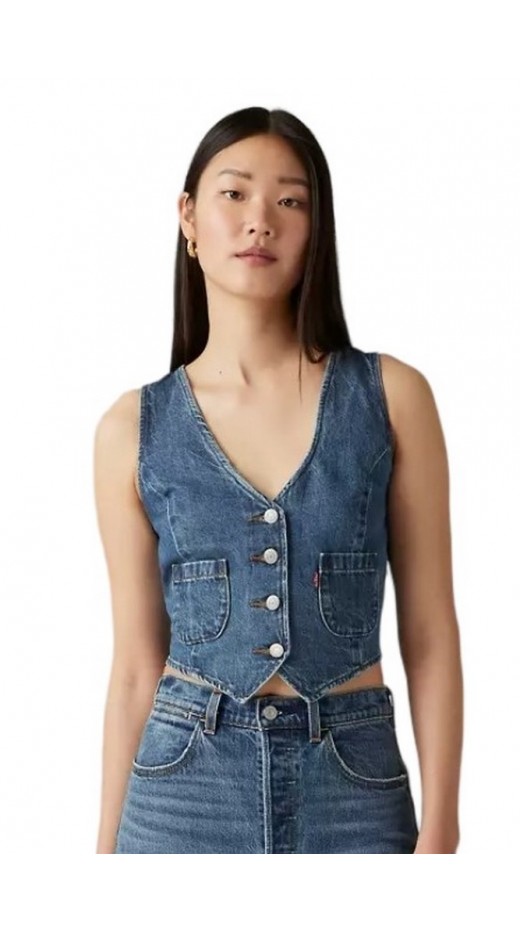 LEVI'S TAILORED VEST DENIM ΓΙΛΕΚΟ ΓΥΝΑΙΚΕΙΟ BLUΕ DENIM