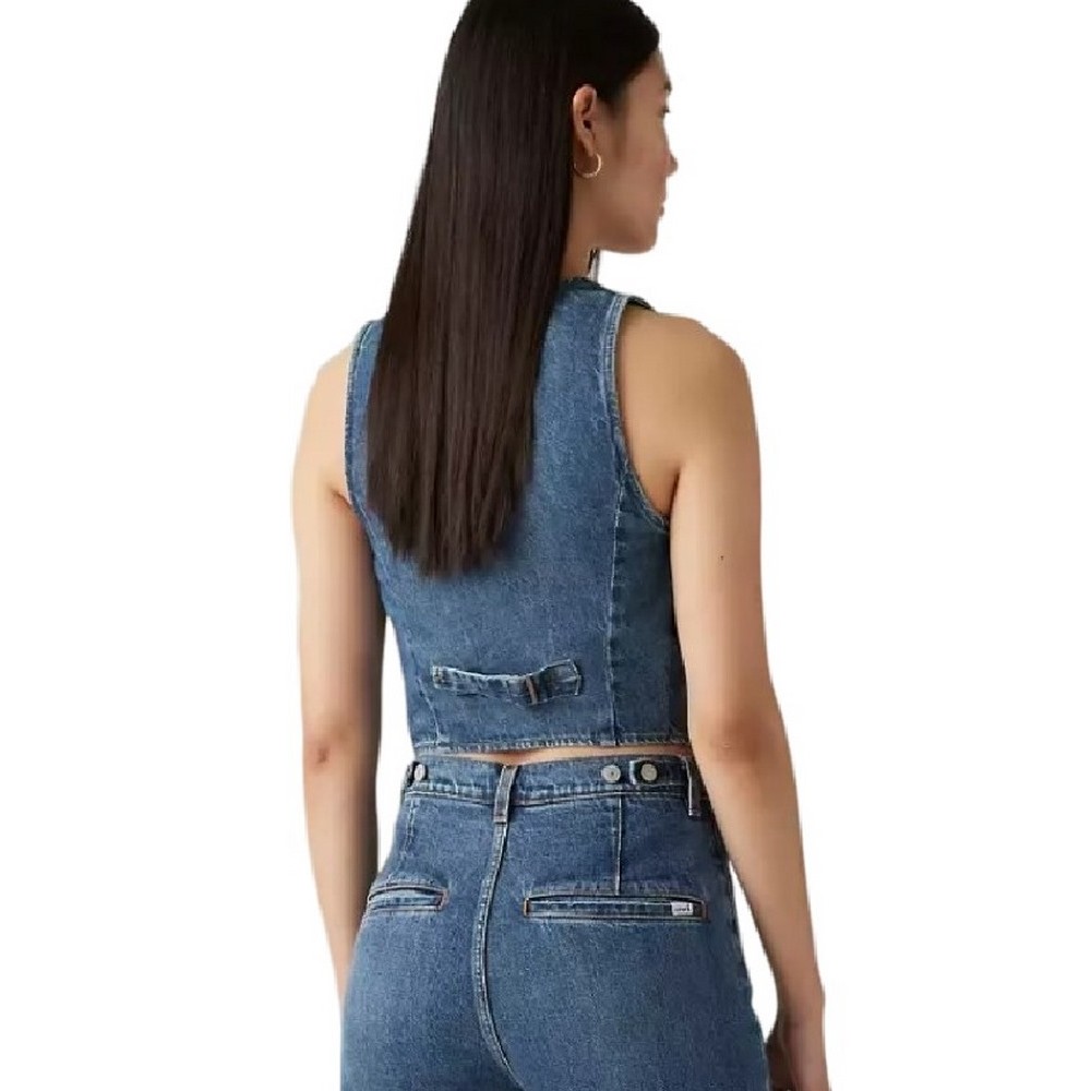 LEVIS TAILORED VEST DENIM ΓΙΛΕΚΟ ΓΥΝΑΙΚΕΙΟ BLUΕ DENIM