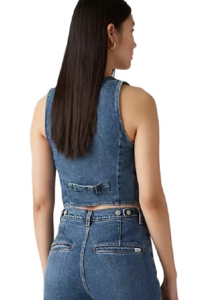 LEVIS TAILORED VEST DENIM ΓΙΛΕΚΟ ΓΥΝΑΙΚΕΙΟ BLUΕ DENIM