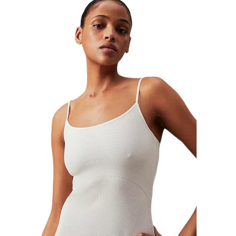 CALVIN KLEIN JEANS SCULPTED SWEATER DRESS ΦΟΡΕΜΑ ΓΥΝΑΙΚΕΙΟ IVORY