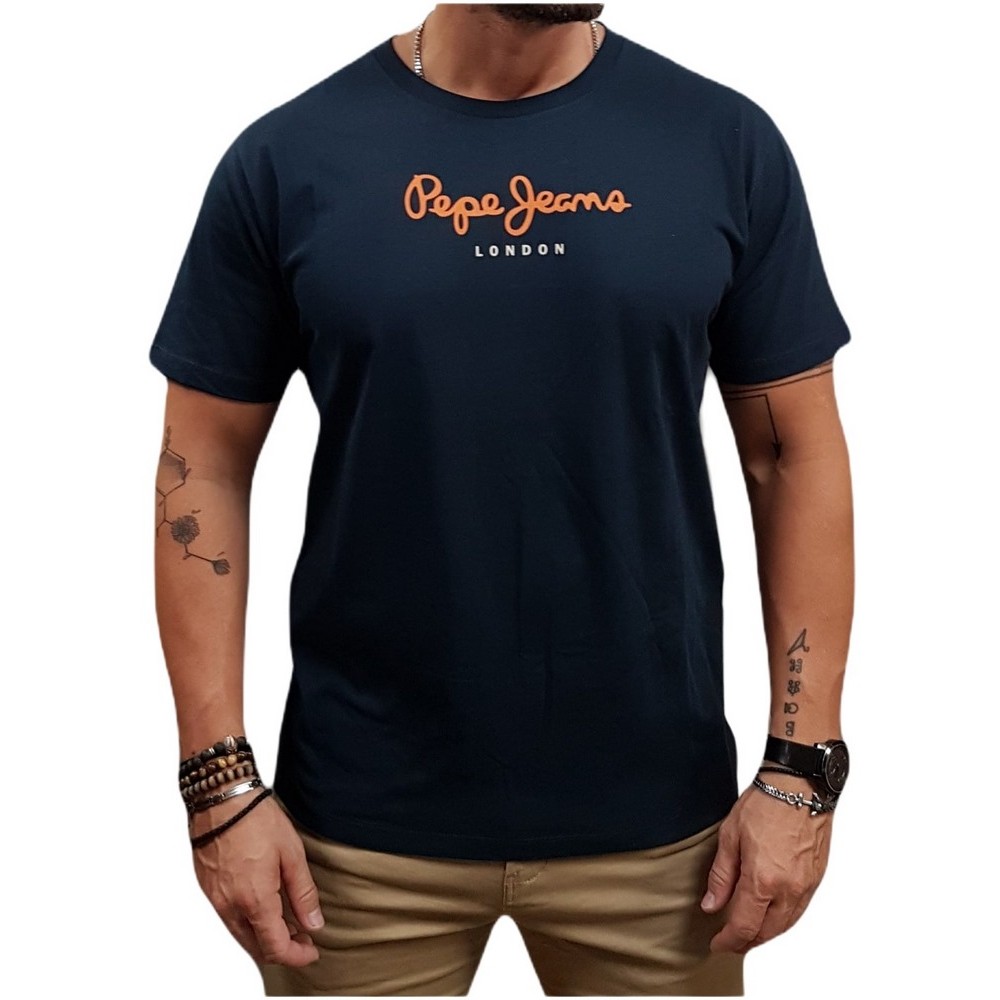 PEPE JEANS LONDON DROP 1 EGGOT-SHIRT ΜΠΛΟΥΖΑ ΑΝΔΡΙΚΗ DULWICH BLUE