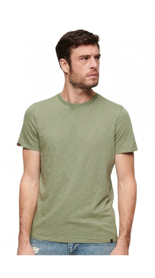 SUPERDRY STUD CREW NECK SLUB T-SHIRT ΜΠΛΟΥΖΑ ΑΝΔΡΙΚΗ GREEN