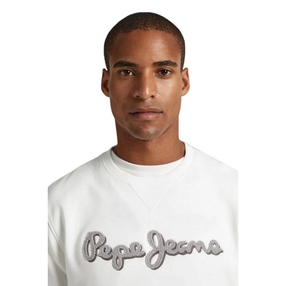 PEPE JEANS E2 DROP 2B RYAN CREW ΦΟΥΤΕΡ ΑΝΔΡΙΚΟ WHITE