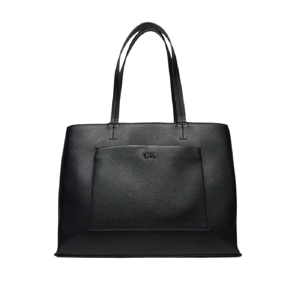 CALVIN KLEIN  DAILY MEDIUM TOTE PEBBLE ΤΣΑΝΤΑ ΓΥΝΑΙΚΕΙΑ BLACK