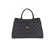 GUESS KUBA TRI COMPARTMENT SATCHEL ΤΣΑΝΤΑ ΓΥΝΑΙΚΕΙΑ GREY