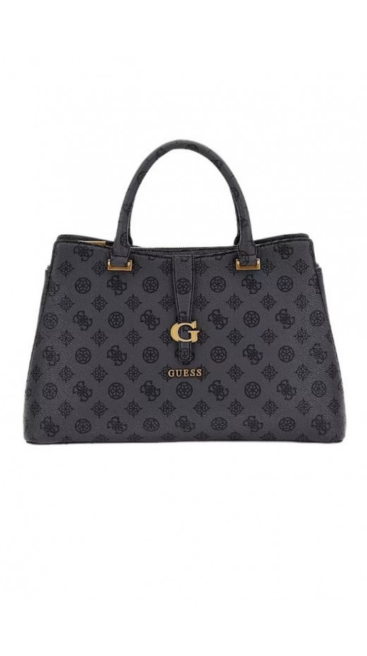 GUESS KUBA TRI COMPARTMENT SATCHEL ΤΣΑΝΤΑ ΓΥΝΑΙΚΕΙΑ GREY