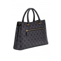 GUESS KUBA TRI COMPARTMENT SATCHEL ΤΣΑΝΤΑ ΓΥΝΑΙΚΕΙΑ GREY