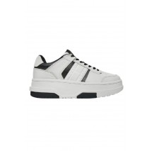 TOMMY JEANS THE BROOKLYN FLATFORM ΠΑΠΟΥΤΣΙ ΓΥΝΑΙΚΕΙΟ WHITE/BLACK