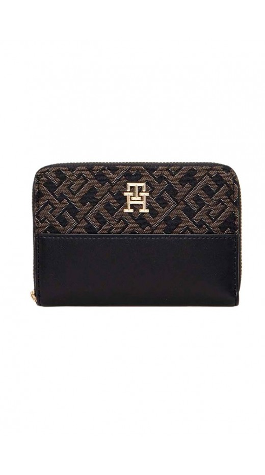 TOMMY HILFIGER JACQUARD MED ZA ΠΟΡΤΟΦΟΛΙ ΓΥΝΑΙΚΕΙΟ BLACK