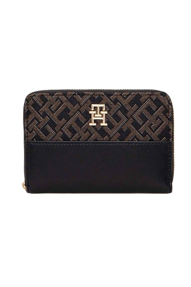 TOMMY HILFIGER JACQUARD MED ZA ΠΟΡΤΟΦΟΛΙ ΓΥΝΑΙΚΕΙΟ BLACK