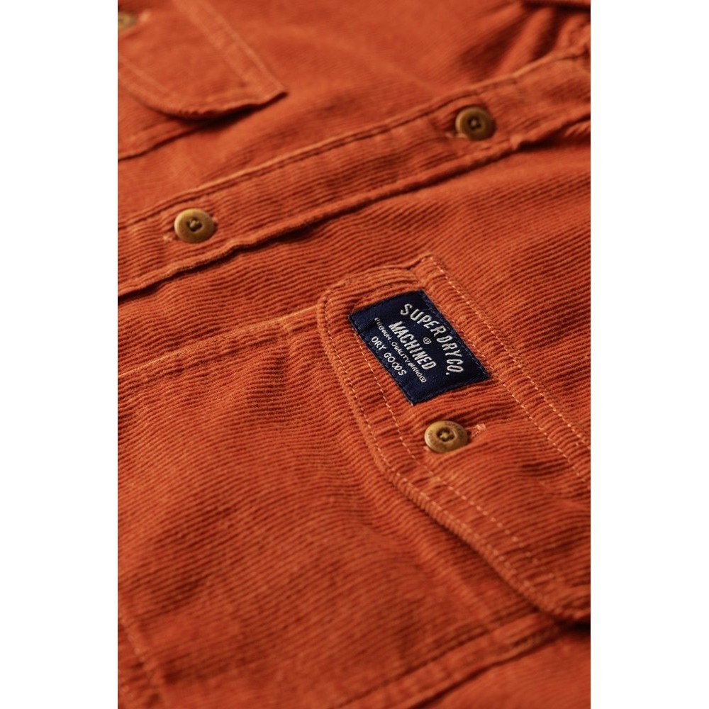 D2 OVIN CORDUROY WORKWEAR SHIRT ΠΟΥΚΑΜΙΣΟ ΑΝΔΡΙΚΟ ORANGE