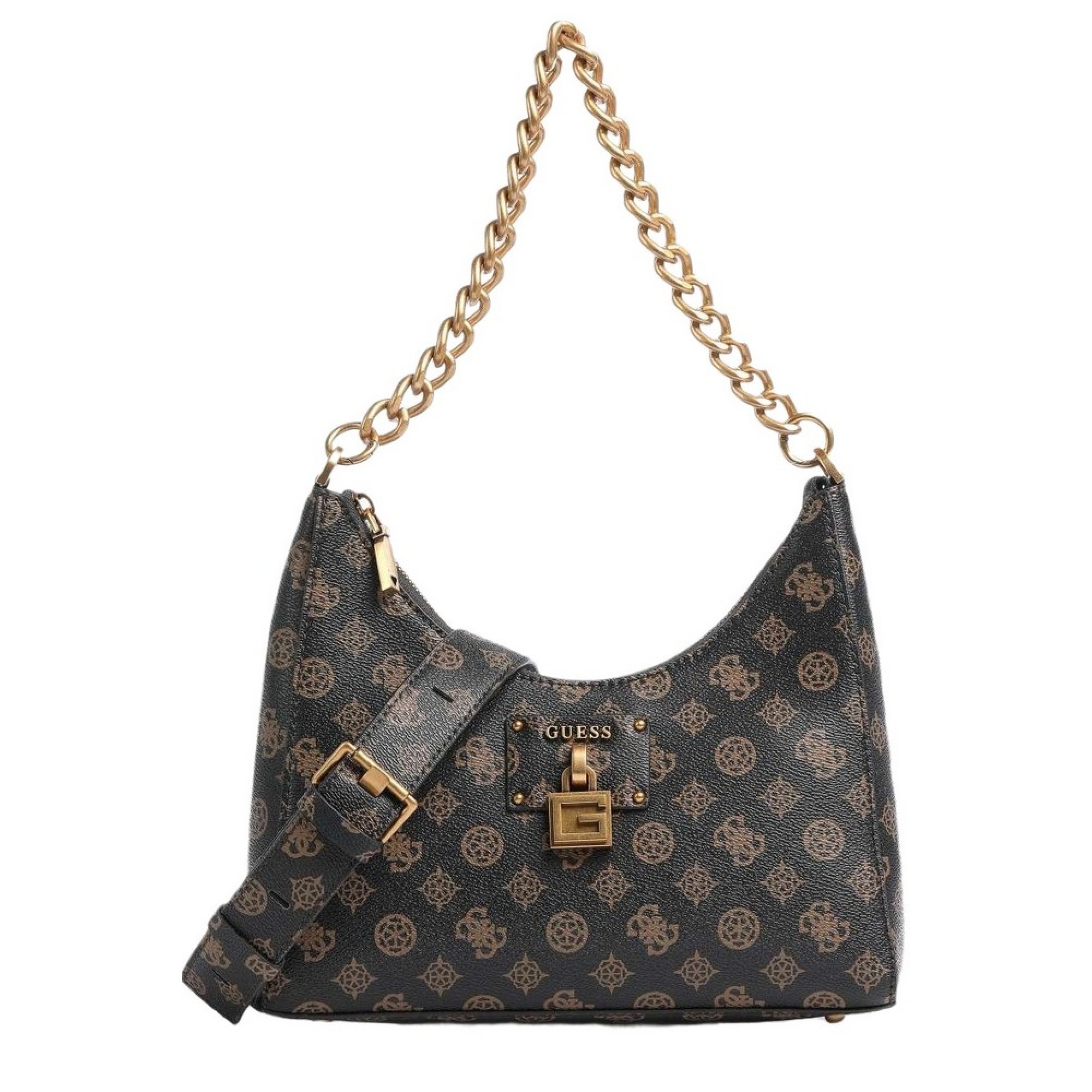 ΤΣΑΝΤΑ CENTRE STAGE HOBO ΓΥΝΑΙΚΕΙΑ GUESS BROWN