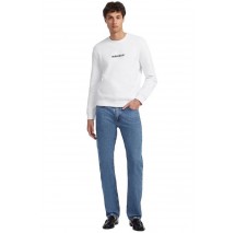 GUESS JEANS SLIM LOGO EMB ΜΠΛΟΥΖΑ ΦΟΥΤΕΡ ΑΝΔΡΙΚΗ WHITE