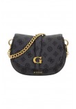 GUESS KUBA MINI CROSSBODY FLAP ΤΣΑΝΤΑ ΓΥΝΑΙΚΕΙΑ GREY