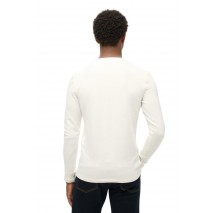 SUPERDRY D2 MRCH SLUB LS JERSEY GRANDAD TOP ΜΠΛΟΥΖΑ ΑΝΔΡΙΚΗ OFF WHITE