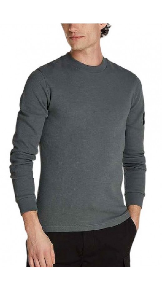 CALVIN KLEIN JEANS WAFFLE LS TEE ΜΠΛΟΥΖΑ ΑΝΔΡΙΚΗ ENDLESS GREY