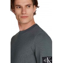 CALVIN KLEIN JEANS WAFFLE LS TEE ΜΠΛΟΥΖΑ ΑΝΔΡΙΚΗ ENDLESS GREY