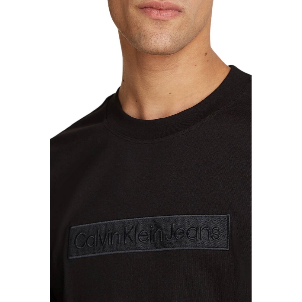 CALVIN KLEIN JEANS EMBROIDERED BOX TEE ΜΠΛΟΥΖΑ ΑΝΔΡΙΚΗ BLACK