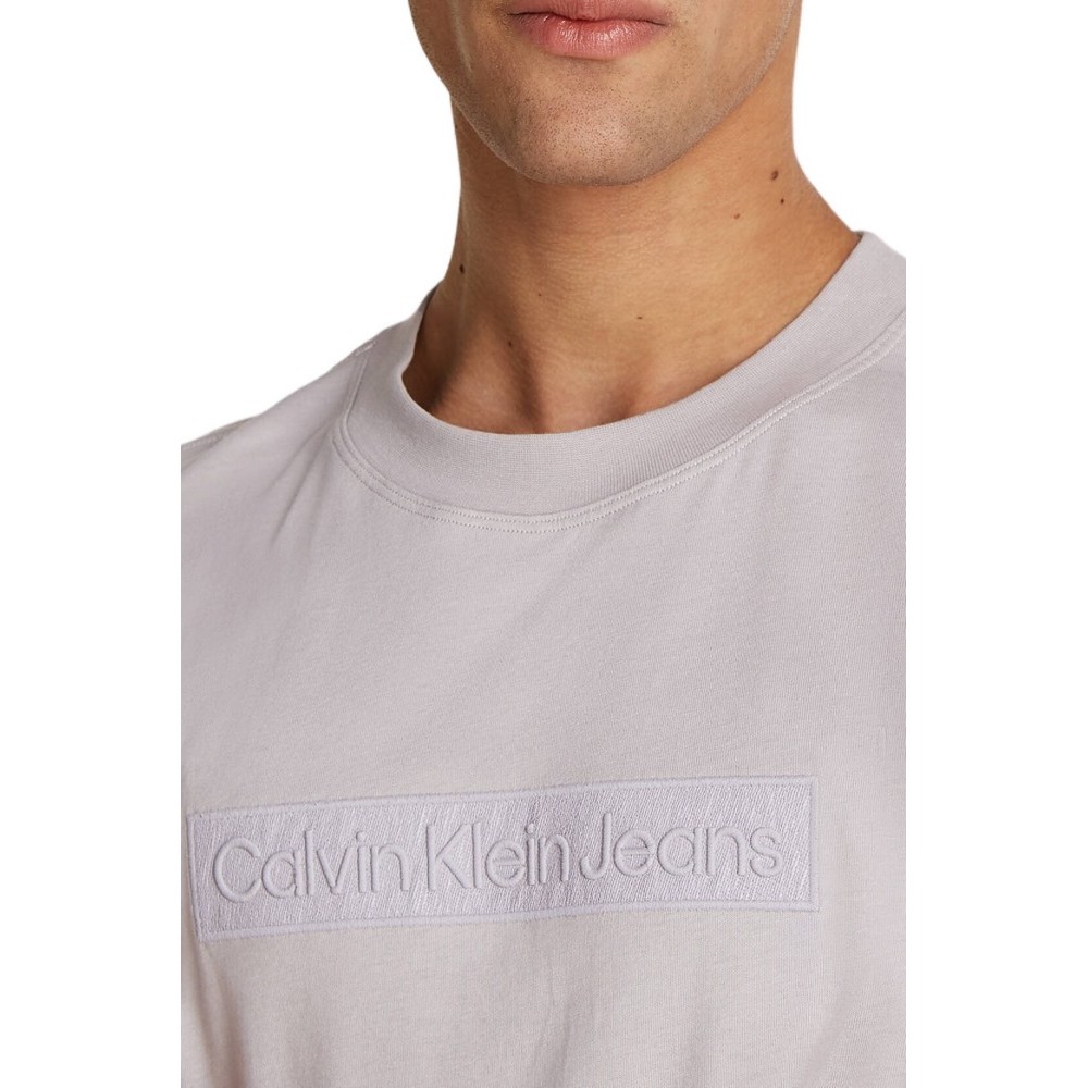 CALVIN KLEIN JEANS EMBROIDERED BOX TEE ΜΠΛΟΥΖΑ ΑΝΔΡΙΚΗ LILA