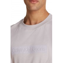 CALVIN KLEIN JEANS EMBROIDERED BOX TEE ΜΠΛΟΥΖΑ ΑΝΔΡΙΚΗ LILA