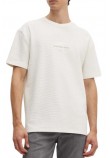 CALVIN KLEIN JEANS CITY GRID SS TEE T-SHIRT ΜΠΛΟΥΖΑ ΑΝΔΡΙΚΗ IVORY