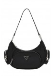 GUESS ECO GEMMA SHOULDER BAG ΤΣΑΝΤΑ ΓΥΝΑΙΚΕΙΑ BLACK