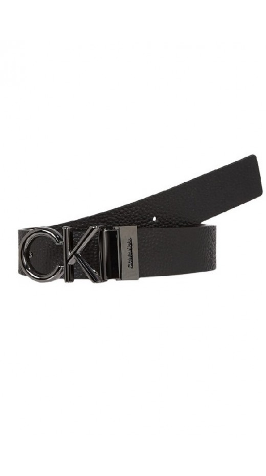 CALVIN KLEIN ADJ/REV CK METAL BOMBE PB 35MM ΖΩΝΗ ΑΝΔΡΙΚΗ BLACK/BROWN