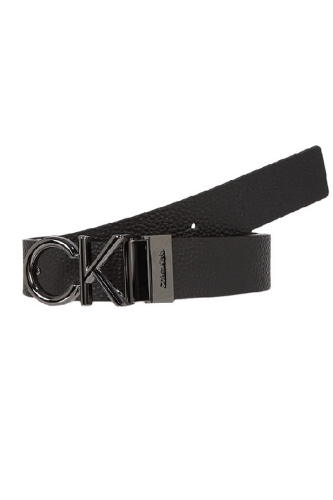 CALVIN KLEIN ADJ/REV CK METAL BOMBE PB 35MM ΖΩΝΗ ΑΝΔΡΙΚΗ BLACK/BROWN