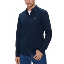 TOMMY JEANS ENTRY SLIM POPLIN SHIRT ΠΟΥΚΑΜΙΣΟ ΑΝΔΡΙΚΟ DARK NAVY