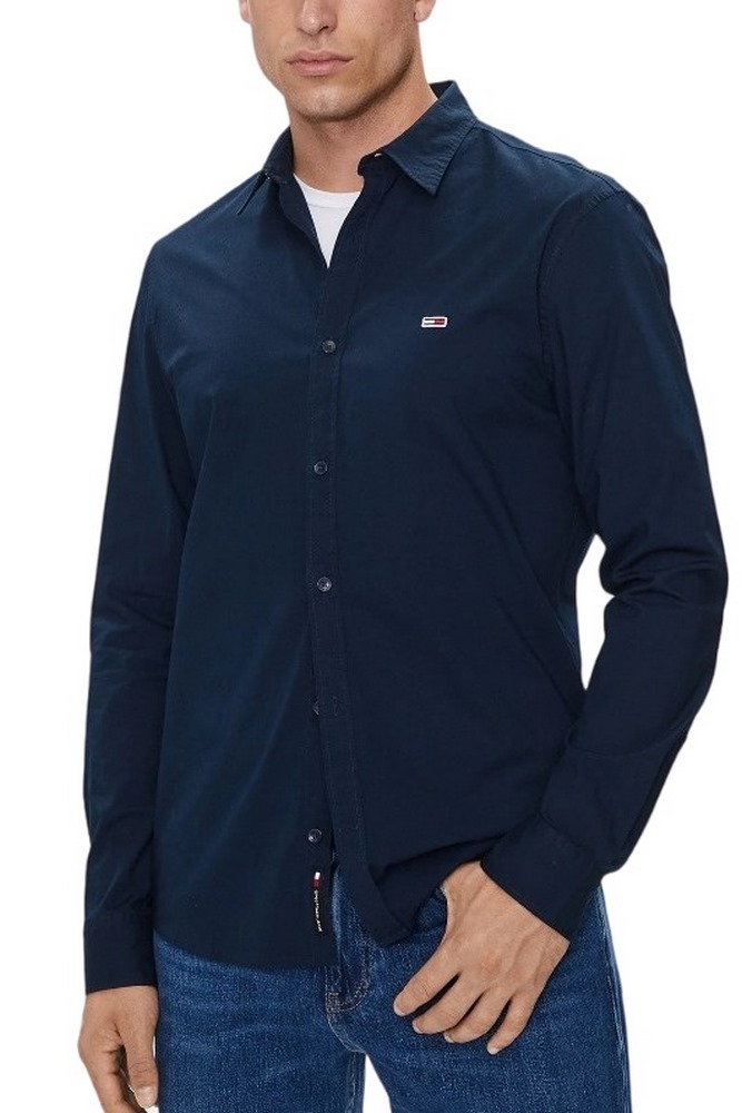 TOMMY JEANS ENTRY SLIM POPLIN SHIRT ΠΟΥΚΑΜΙΣΟ ΑΝΔΡΙΚΟ DARK NAVY