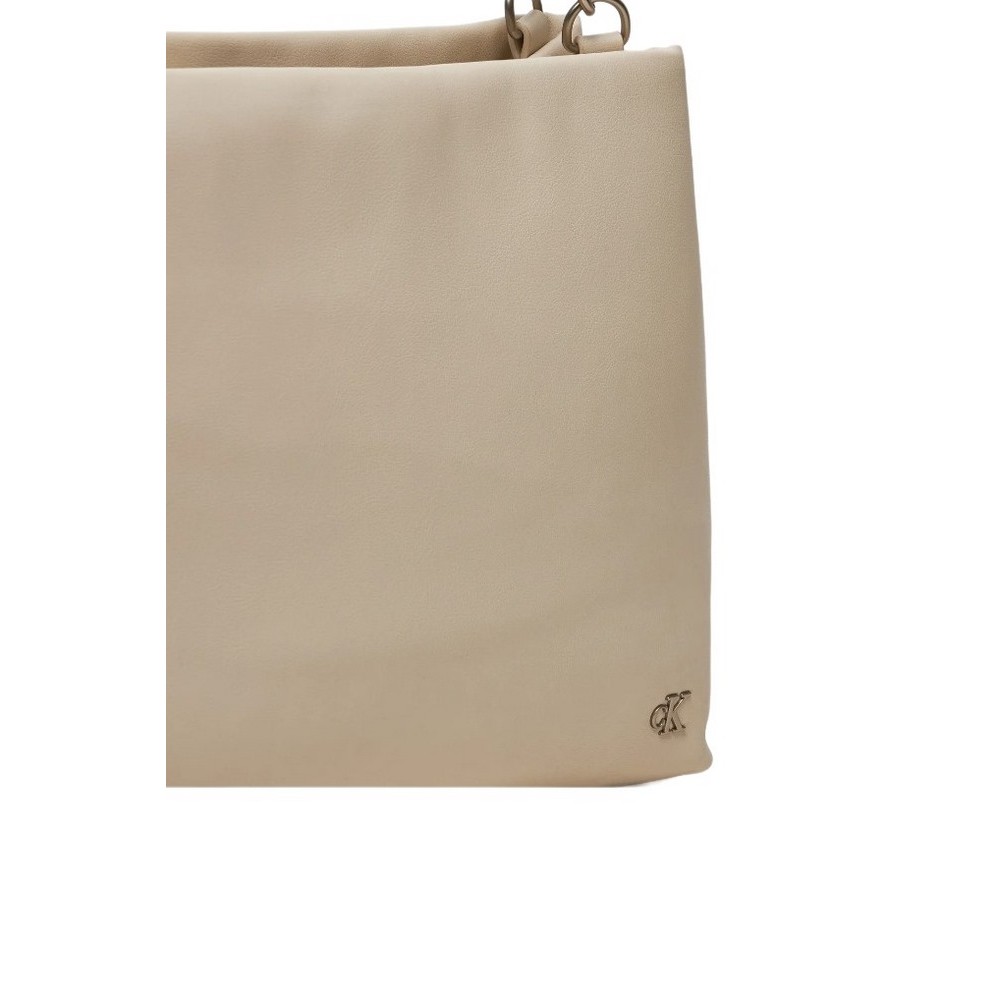 CALVIN KLEIN MICRO MONO TOTE PU ΤΣΑΝΤΑ ΓΥΝΑΙΚΕΙΑ EGGSHELL