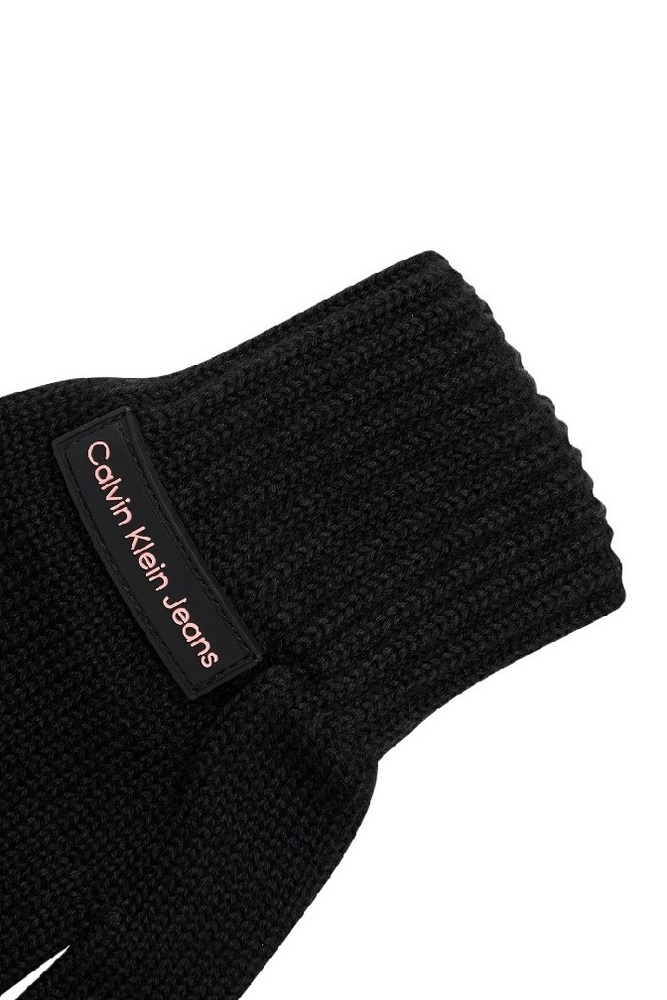 CALVIN KLEIN JEANS INST PATCH GLOVES ΓΑΝΤΙΑ ΓΥΝΑΙΚΕΙΑ BLACK