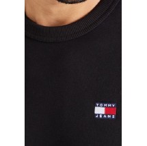 TOMMY JEANS REG BADGE CREW EXT  ΜΠΛΟΥΖΑ ΦΟΥΤΕΡ ΑΝΔΡΙΚΟ BLACK