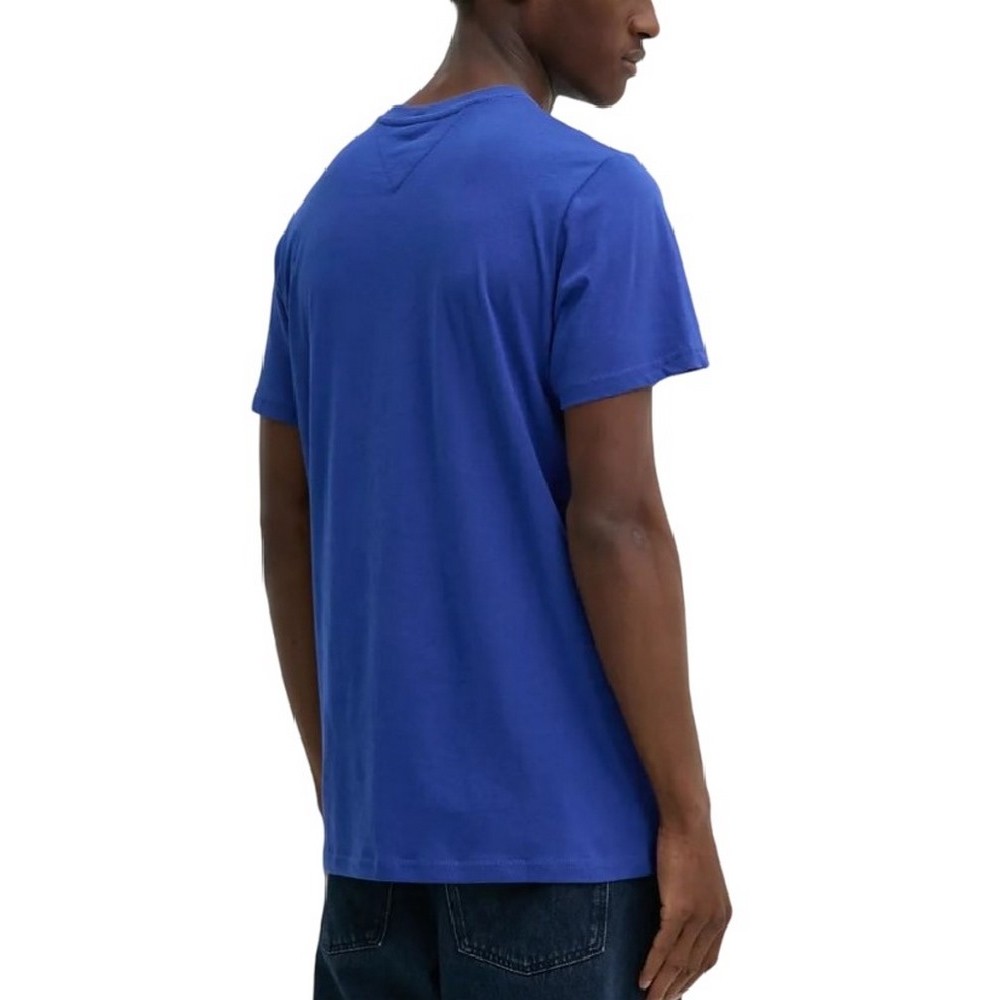 TOMMY JEANS  SLIM LINEAR CHEST TEE EXT T-SHIRT ΜΠΛΟΥΖΑ ΑΝΔΡΙΚΗ BLUE