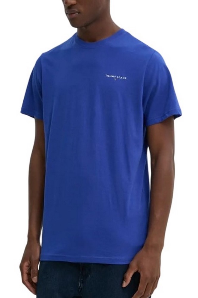 TOMMY JEANS  SLIM LINEAR CHEST TEE EXT T-SHIRT ΜΠΛΟΥΖΑ ΑΝΔΡΙΚΗ BLUE