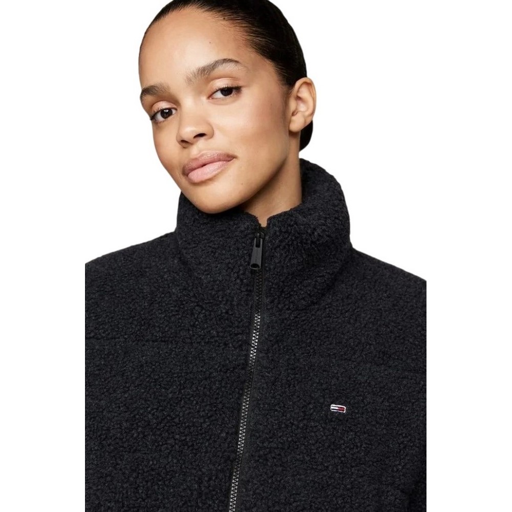 TOMMY JEANS CRP TEDDY ESSENTIAL PUFFER ΜΠΟΥΦΑΝ ΓΥΝΑΙΚΕΙΟ BLACK