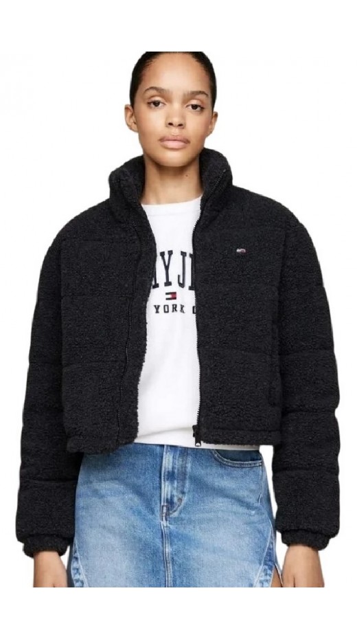 TOMMY JEANS CRP TEDDY ESSENTIAL PUFFER ΜΠΟΥΦΑΝ ΓΥΝΑΙΚΕΙΟ BLACK