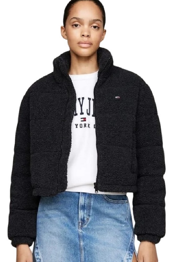 TOMMY JEANS CRP TEDDY ESSENTIAL PUFFER ΜΠΟΥΦΑΝ ΓΥΝΑΙΚΕΙΟ BLACK