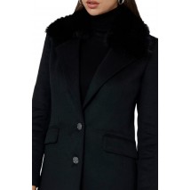 GUESS NANCY FIT COAT FAUX ΠΑΛΤΟ ΓΥΝΑΙΚΕΙΟ BLACK