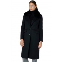 GUESS NANCY FIT COAT FAUX ΠΑΛΤΟ ΓΥΝΑΙΚΕΙΟ BLACK