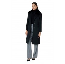 GUESS NANCY FIT COAT FAUX ΠΑΛΤΟ ΓΥΝΑΙΚΕΙΟ BLACK