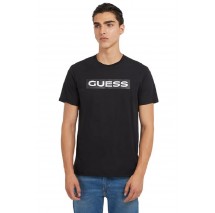 GUESS METALLIC T-SHIRT ΜΠΛΟΥΖΑ ΑΝΔΡΙΚΗ BLACK